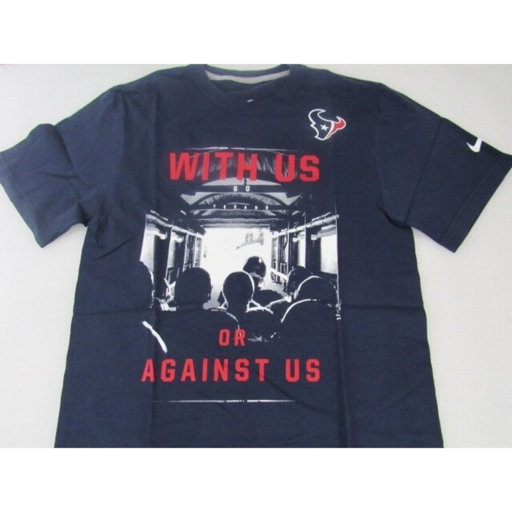Nike Cotton  Houston Texans With US NFL Logo Blue Tee Shirt size S